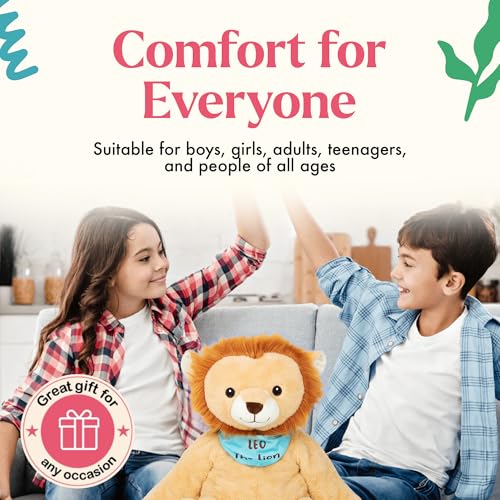 Lilly's Love Weighted Stuffed Animals for Adults & Kids — 5lb Calming Lion Plush for Anxiety, ADHD & Sensory | Machine Washable Weighted Stuffed Animal w/Removable Insert | Leo The Lion - color: Lion