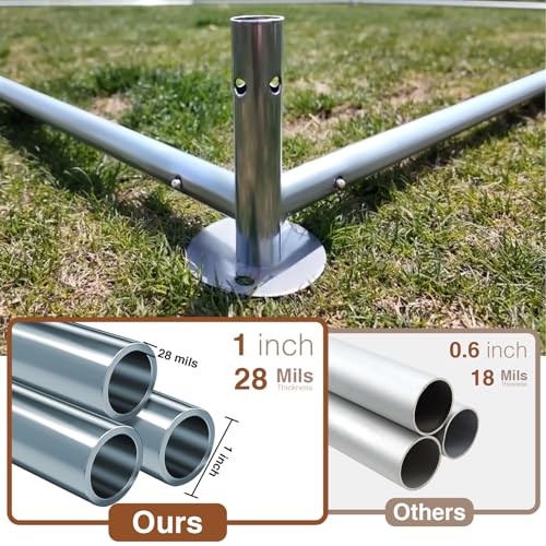 Extra Large Metal Chicken Coop for 40-45 Chickens, Portable, Walk-in Chicken Run, Chicken Pen Outdoor W/Cover, Waterproof & Anti-UV, 26.3' D x 9.8' W x 6.4' H, Wire Mesh Poultry Cage for Yard - size: 315.0"L x 118.1"W x 76.8"H, style: Dome Roof