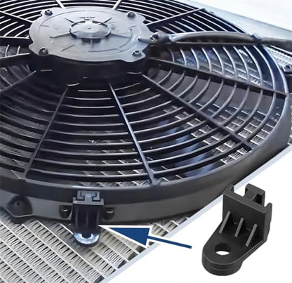 Electric Radiator Intercooler Fan Mounting Kit, L-Shape Fan Bracket Feet Tab Mount Install Legs Engine Universal Plastic Electric Cooling Fan Mounts Tabs (8PCS) - size: 8PCS