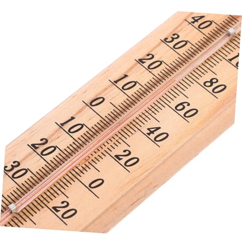BESPORTBLE 2pcs Wooden Thermometer for Accurate Measurement and Livestock Farming Design for Indoor and Outdoor Use