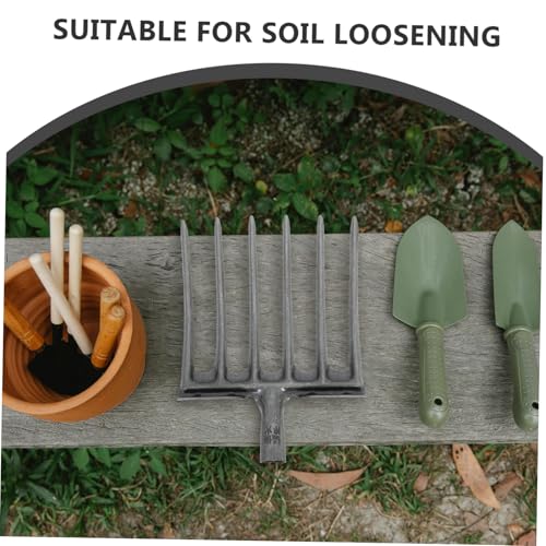 Stall Forks for Manure Heavy Duty 5/6 Tooth Handle Replacement Bedding Fork Rake for Horse Manure