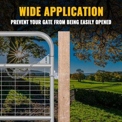 VIVIDA Butterfly Gate Latch 1-3/8" to 1-5/8", Wall Mount Butterfly Latch with Padlock Hole, for 1-3/8" to 1-5/8" Gate Frame, Chain Link Fence Parts, 2 PCS - color: Silver, 2 Pack