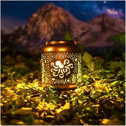 Octopus Solar Lanterns Outdoor Waterproof,Hanging Solar Lights Octopus Gifts for Women Men Metal LED Decorative Light for Yard,Patio,Lawn,Tabletop,Pathway,Landscape,Garden Decor - style: Octopus