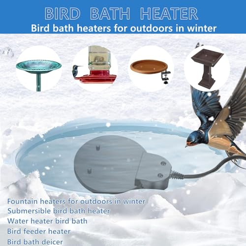 150W Specialized Bird & Chicken Waterer Heater - Tailored for Avian and Poultry Drinking Needs - Perfect for Indoor & Outdoor Winter Use - Durable Aluminum Cast for Rapid, Efficient Heating