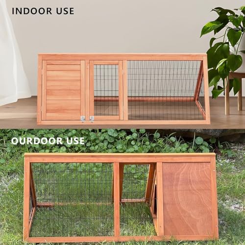 Small Chicken Coop, Chicken Run,Small Wooden Duck Coop Outdoor Quail Cage Rabbit Pet Hutch House Small Animals (Ntural Wood) - color: Ntural Wood