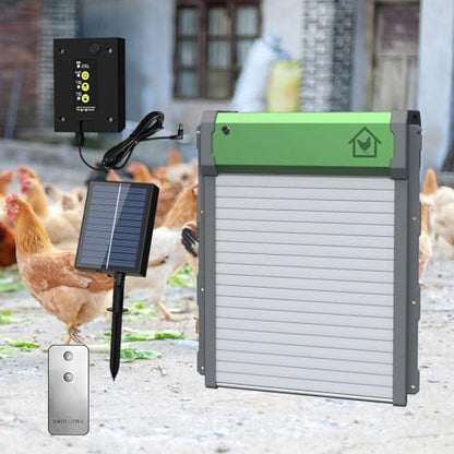 Automatic Chicken Coop Door Anti Pinch 4 Modes Weatherproof Auto Coop Door