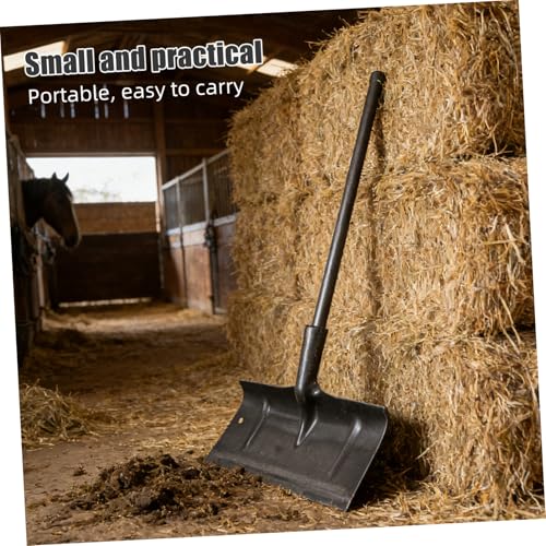 Toyvian Manual Livestock Manure Scraper Shovel with Manganese Steel Head for Easy Care and Ergonomic Comfort in Farm Settings and Stables