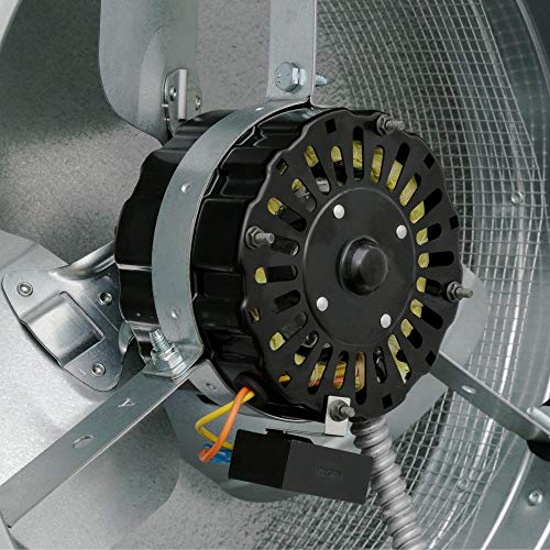 Master Flow GAF 1000 CFM Power Roof Mount Attic Vent Fan with Thermostat (PT6): Easy Installation & Efficient Exhaust Ventillation | Airflow Capacity for attic Spaces Upto 1600 sq.ft. - Mill - color: Mill