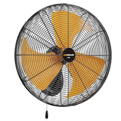 Pro Series 18 inch Oscillating High Velocity Wall Mount Fan, 3 Speeds, Adjustable Tilt, Quiet Operation Commercial Shop Fan for Garage - size: 18inch-indoor