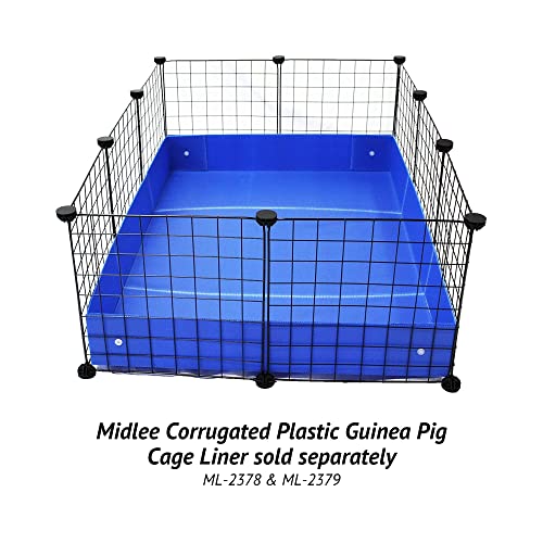 Midlee Guinea Pig Cage Panels- Set of 24 DIY Piggie Cage - size: Medium