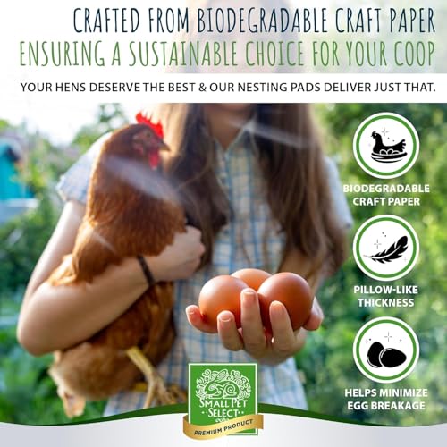 Small Pet Select - Chicken Nesting Pads (8-Pack), 13x13, for Hens, Fits Most Nesting Boxes, Chicken Coop Nest Liners