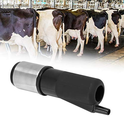 Srliya Milking Claw Cup for Cow Cattle, Stainless Steel Shell with Plastic, Easy Hose Connection for Milk Machine (Black (HL-MP27B))