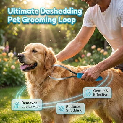 Dual Sided Shedding Blade for Cats & Dogs, Stainless Steel Shedding Blade Deshedding Tool, Curry Comb Pet Grooming Brush for Loose Hair Removal on Short & Long Coats (1PC) - size: 1PC