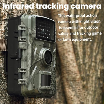 Camera with Night Vision IP66 Waterproof, 1080P 0.8S Trigger Motion Activated Trail Cameras for Outdoor Scouting Wildlife Monitoring, Black