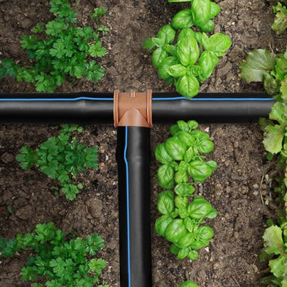JAYEE 25 Pack Drip Irrigation Barbed Tee Fittings (17mm) for 1/2" Drip Hose(0.600”ID) ，Sprinkler Tubing Connector for Drip System - color: 25P Tee