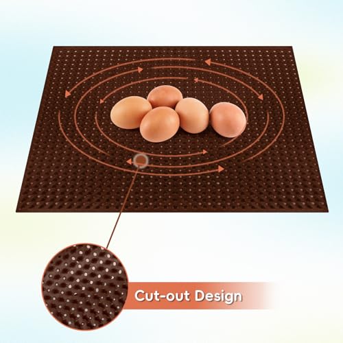 6pcs Chicken Nesting Pads for Coop Bedding, Washable Brown Color Nesting Box Liners for Chicken Laying Boxes, Large Reusable Chicken Coop Accessories