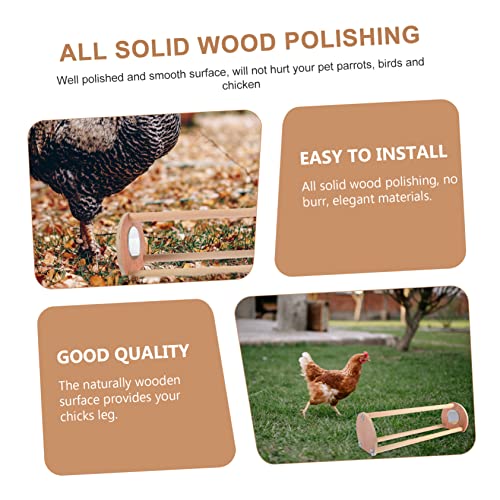Levemolo Wooden Chick Mirror Perch Adjustable Bird Stand for Chickens Parrots and Small Birds and Playtime Accessories