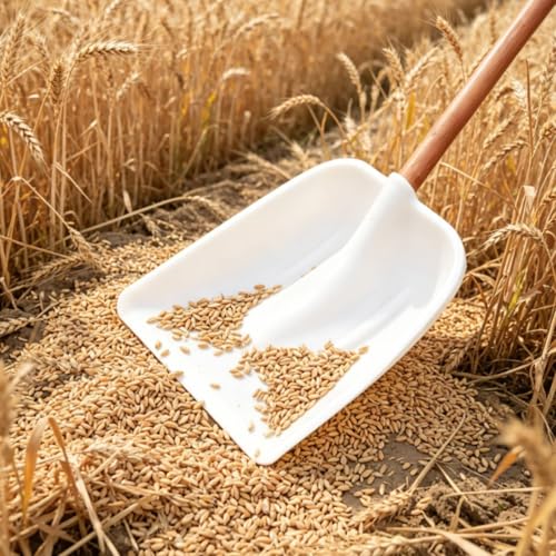 Gralara Duty Multi-Use Agricultural Ladle Wear-Resistant Agricultural Implement for Warehouse, White, Large 44x40cm - size: Large 44x40cm