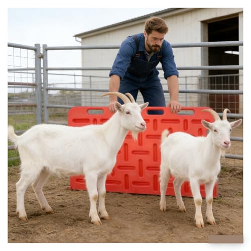 Sturdy and Lightweight Livestock Sorting Panel, Animal Guide Board, Sorting Panel for Pig Hog Cattle Cow Sheep Goat,Portable Farm Fencing(77 x 47 cm) - size: 77 x 47 cm