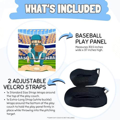 Couch Swag Play Panel for Childrens Foam Sofa Kids Couch (Baseball) - style: Baseball
