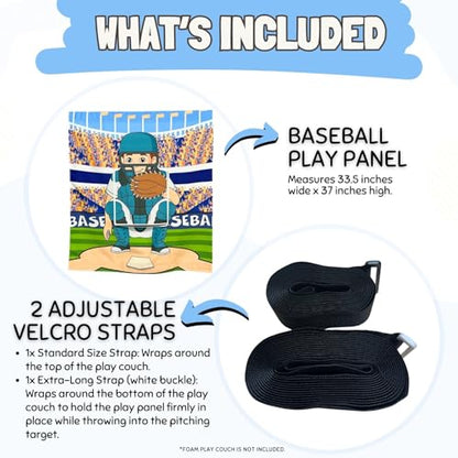 Couch Swag Play Panel for Childrens Foam Sofa Kids Couch (Baseball) - style: Baseball