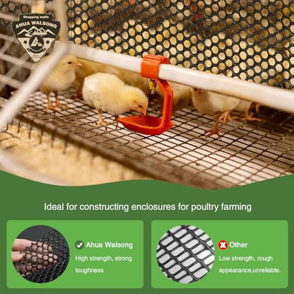Plastic Wire Mesh Fence 16IN x 10FT, Black Plastic Net, Suitable for Poultry, Dogs, Rabbits, Snakes, Garden Barrier, Balcony Pet Fence, Chicken Fence - color: Black, size: 16IN x 10FT