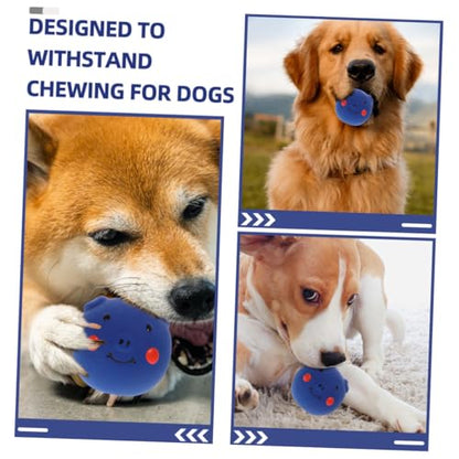 2pcs Pig-Shaped Dog Chew for Dogs and Puppies Squeaky Teething Balls for Dental Health and Interactive Play Indestructible Puppy
