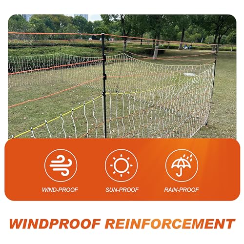 Poultry Electric Netting Fence - 41.3''H (can be Manually Raised to 53.1''H) x 98.5'L for Flying Chicken, Sheep, Goats in Farms, Ranches and Gardens, PK2 - style: (41.3 to 53.1)" x 98.5' - PK2