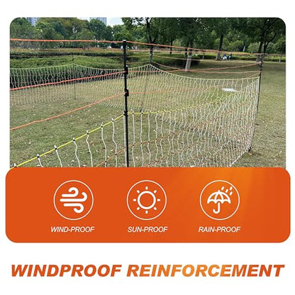 Poultry Electric Netting Fence - 41.3''H (can be Manually Raised to 53.1''H) x 98.5'L for Flying Chicken, Sheep, Goats in Farms, Ranches and Gardens, PK1 - style: (41.3 to 53.1)" x 98.5' - PK1