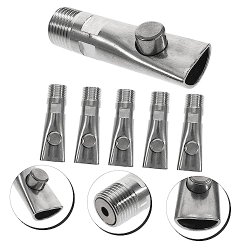 BESPORTBLE 5pcs Stainless Steel Automatic Pig Waterer with Nipple Drinkers for Piglets Livestock Leak Water Feeder Saving Water and Labor for Farm Animals