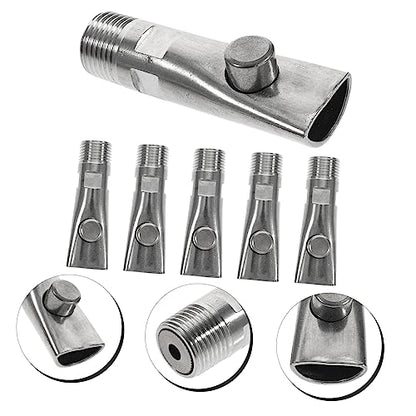 BESPORTBLE 5pcs Stainless Steel Automatic Pig Waterer with Nipple Drinkers for Piglets Livestock Leak Water Feeder Saving Water and Labor for Farm Animals