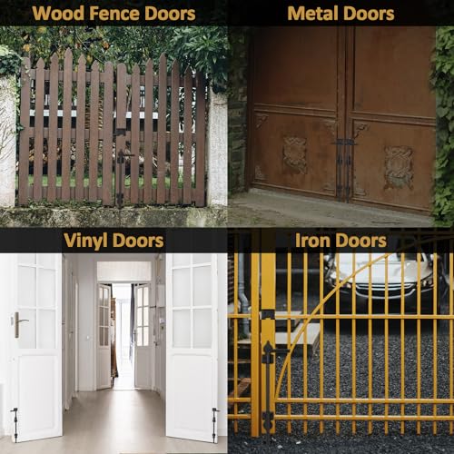 36 Inch Cane Bolt Gate Drop Rod Heavy Duty Gate Hardware, Gate Ground Latch for Wooden Fences, Metal Gates Doors Stopper for Gate Ground, Wrought Iron Gate Latches, Black Finish(1 Pack) - size: 36 Inch