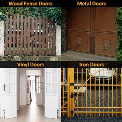 36 Inch Cane Bolt Gate Drop Rod Heavy Duty Gate Hardware, Gate Ground Latch for Wooden Fences, Metal Gates Doors Stopper for Gate Ground, Wrought Iron Gate Latches, Black Finish(1 Pack) - size: 36 Inch