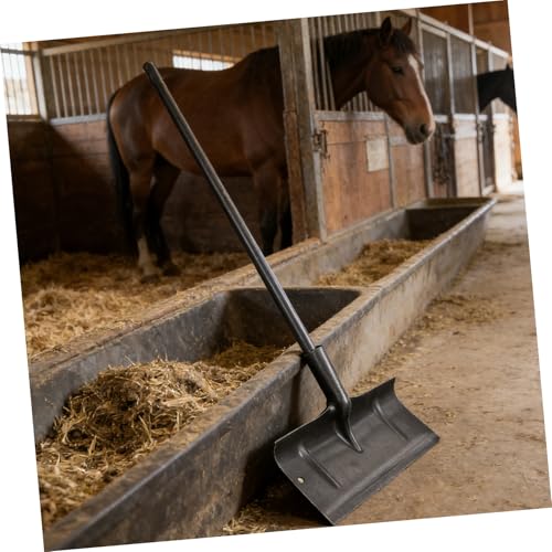 SHERCHPRY Manual Livestock Manure Shovel with Antislip Handle Made of Sturdy Manganese Steel for Poultry Cage Cleaning and Farm Settings, Versatile Usage Stall Supplies Tool