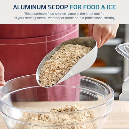 OCS Parts Aluminum 11-Inch Food and Ice Scoop | 24-Ounce | Professional Grade Scooper for Ice, Flour, Candy, Sugar, Rice, Popcorn, Coffee, and Beans for Home or Commercial Kitchens - size: 24-Ounce