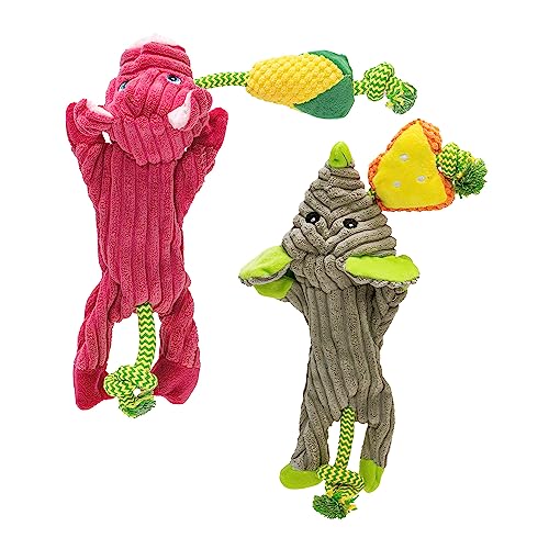 Pet Factory Tug & Chomp Squeaky Plush Dog Toy, Randomly Selected - Pig OR Mouse, One Size - color: Pig OR Mouse