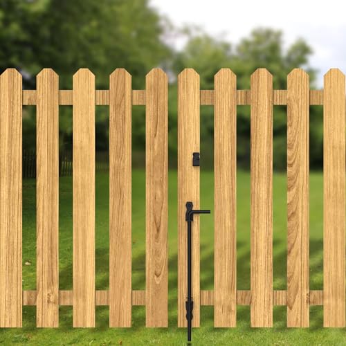 Sdstone 18 Inch Heavy Duty Cane Bolt Gate Drop Rod,Gate Ground Latch Hardware for Wooden Fences,Metal Gates Doors Stopper for Gate Ground (Black Finish,1 Pack) - size: 18 Inch