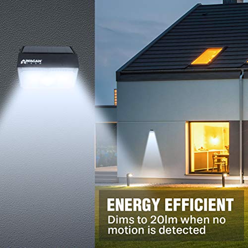 Wagan Tech 1000 Lumens Integrated LED Black Motion Activated Solar Security Wall Pack Light, 4000K EL8570 - size: 1 Pack