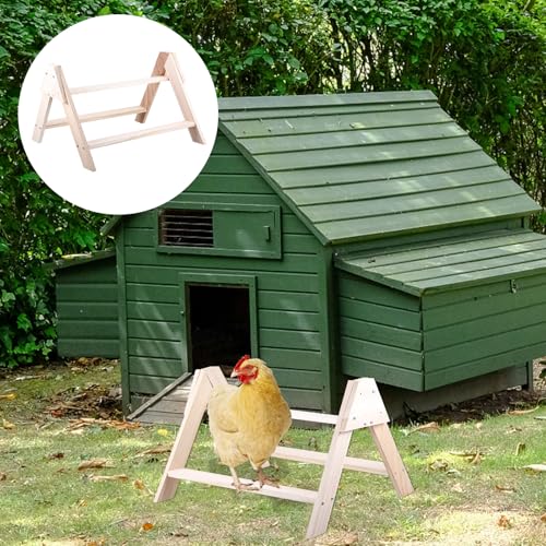 POPETPOP Chicken Perch- Roosting Perch Chick Toys for Coop Chick Stand Trainning Chicken Roosting Bars for s Coop Hens Wood Stand