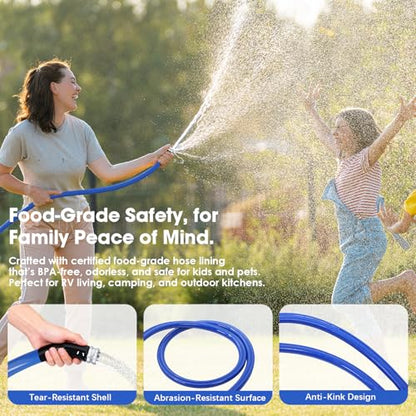 Heated Water Hose for RV 90ft with GFCI Plug, –40°F Freeze-Protection Drinking Water Hose, Lead-Free BPA-Free, Includes Adapter - color: With GFCI, size: 90ft