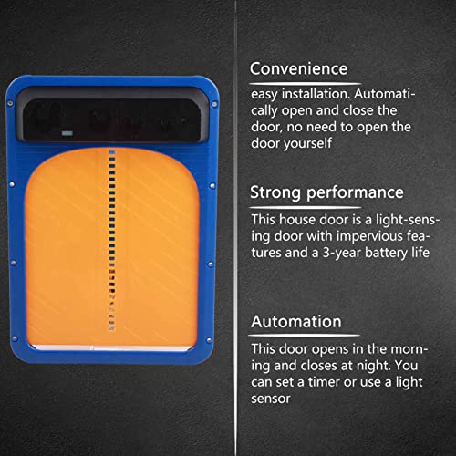Automatic Chicken Coop Door with Light Sensor Waterproof Chicken Door Opener Battery Operated Automatic Door for Chicken Run, Chicken Coop Accessories