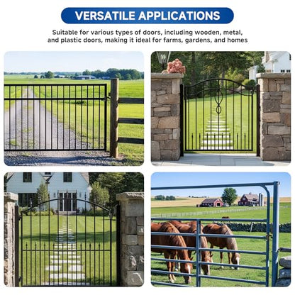 Heavy Duty Two-Way Farm Gate Latch with Padlock Hole – 1 Pack Gate Latch Fits Metal Tube Gates – for Ranch, Fence, Yard & Pasture