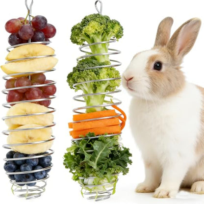 3PCS Rat Enrichment Toys Stainless Steel Bird Food Holder Rat Parrot Foraging Toy Fancy Mice Cage Accessories Puzzle Toy Slow Feeder