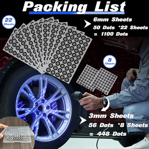 1548 Pcs 3D Scanning Marker for 3D Scanners - High Reflective Marking Points and Positioning Dots, 1100 + 448 PCS Stickers for Enhanced 3D Scan Precision (6mm & 3mm) - size: 30 Pcs 6mm&3MM