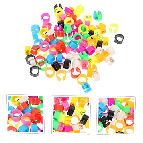 Totority Numbered Bird Leg Bands Chicken Pigeon Foot Rings Identification Ring Set Abs Plastic