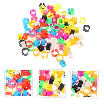 Totority Numbered Bird Leg Bands Chicken Pigeon Foot Rings Identification Ring Set Abs Plastic