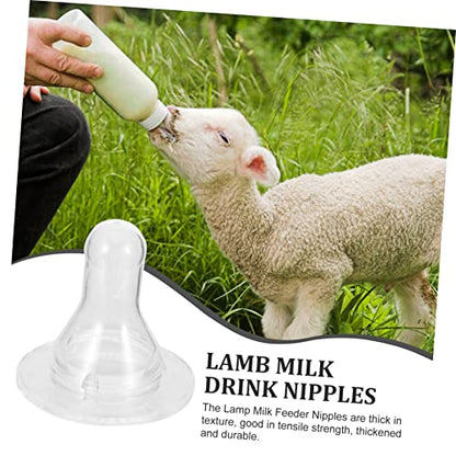 10Pcs Lamb Feeding Nipples Durable Milk Drink Pacifiers for Calves and Animals and Easy to Use for Livestock Feeding Supplies