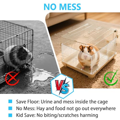Harhana Cage-Guard, 6 Packs Clear Transparent Pet Cage Protector, Chew-Proof Barrier for Hamster, Rabbit, Bird Cages, DIY Customizable Edge Cover to Protect Wires & Prevent Mess