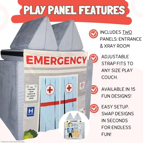 Couch Swag Play Panel for Childrens Foam Sofa Kids Couch (Hospital) - style: Hospital