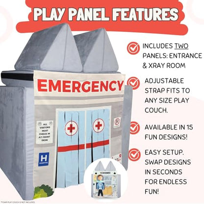 Couch Swag Play Panel for Childrens Foam Sofa Kids Couch (Hospital) - style: Hospital